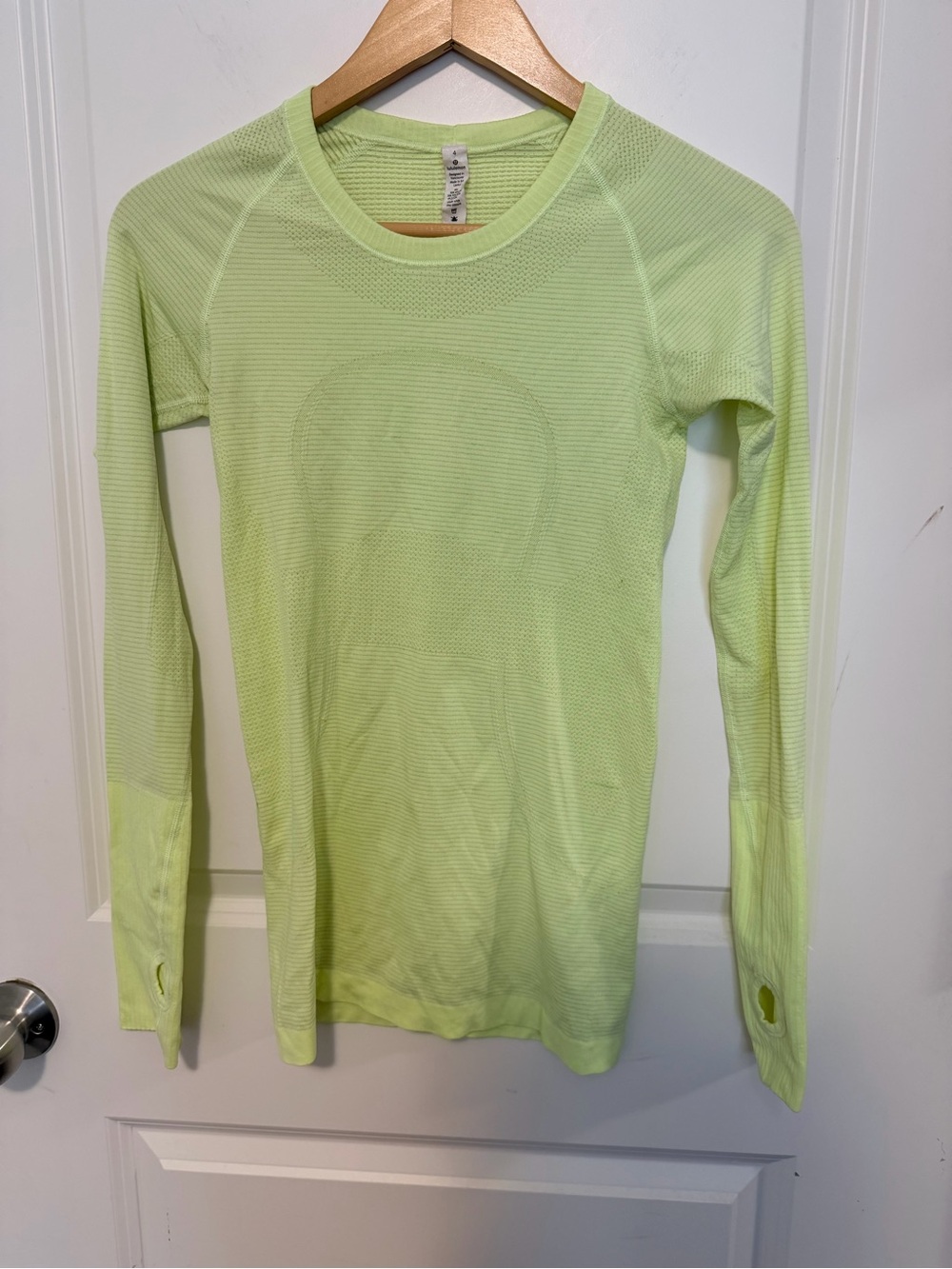 Lululemon Neon Yellow Seamless Long Sleeve